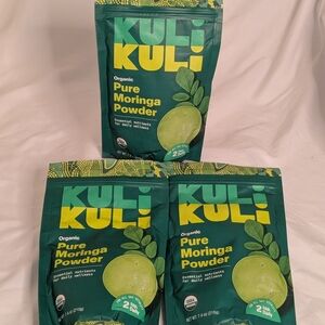 3 Kuli Kuli Organic Pure Moringa Powder - Green